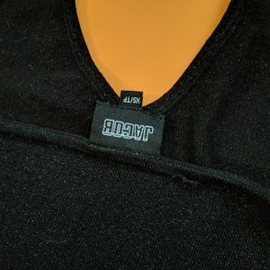 Adorable black halter top with silver sparkles